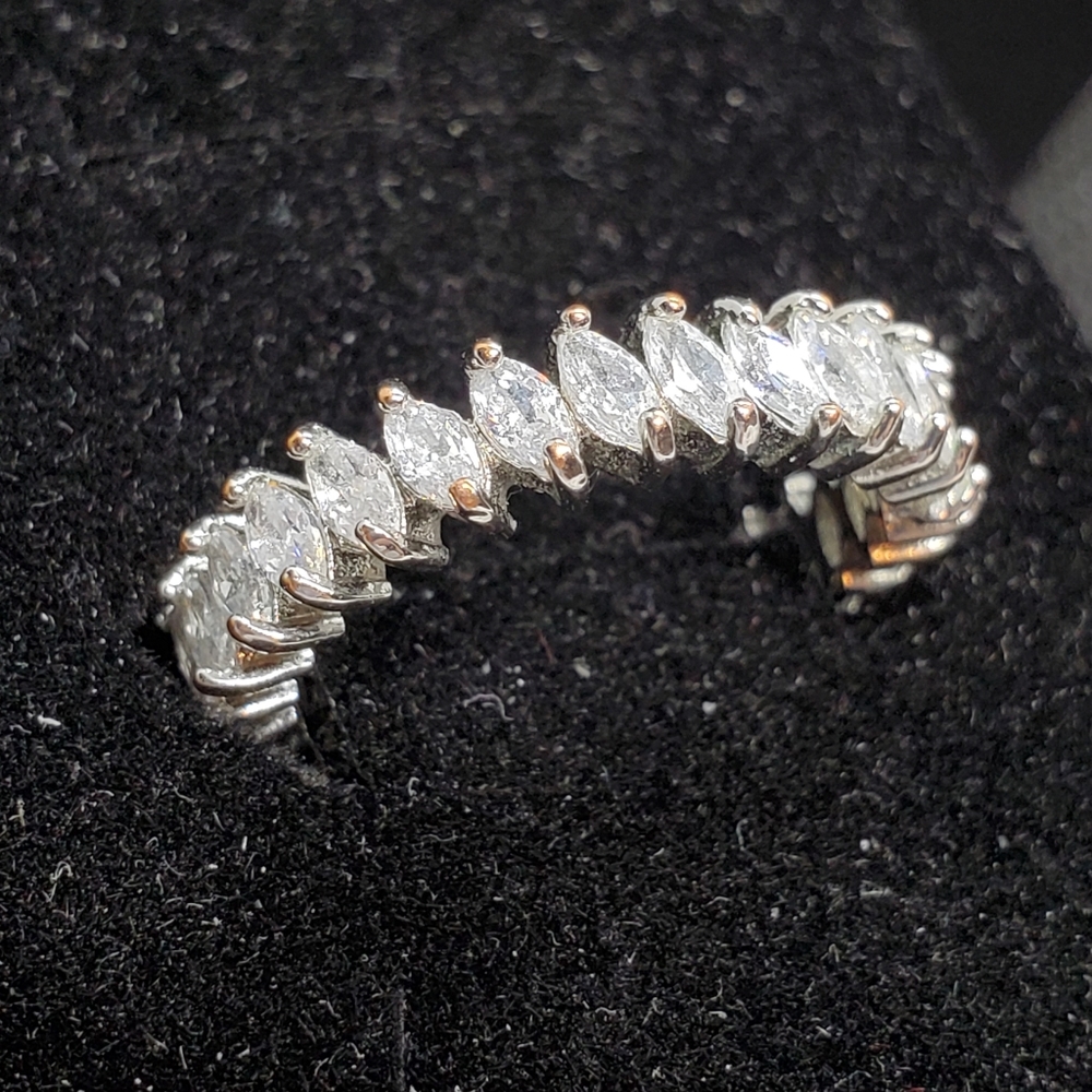 Eternity ring size 7 cubic zirconia silver